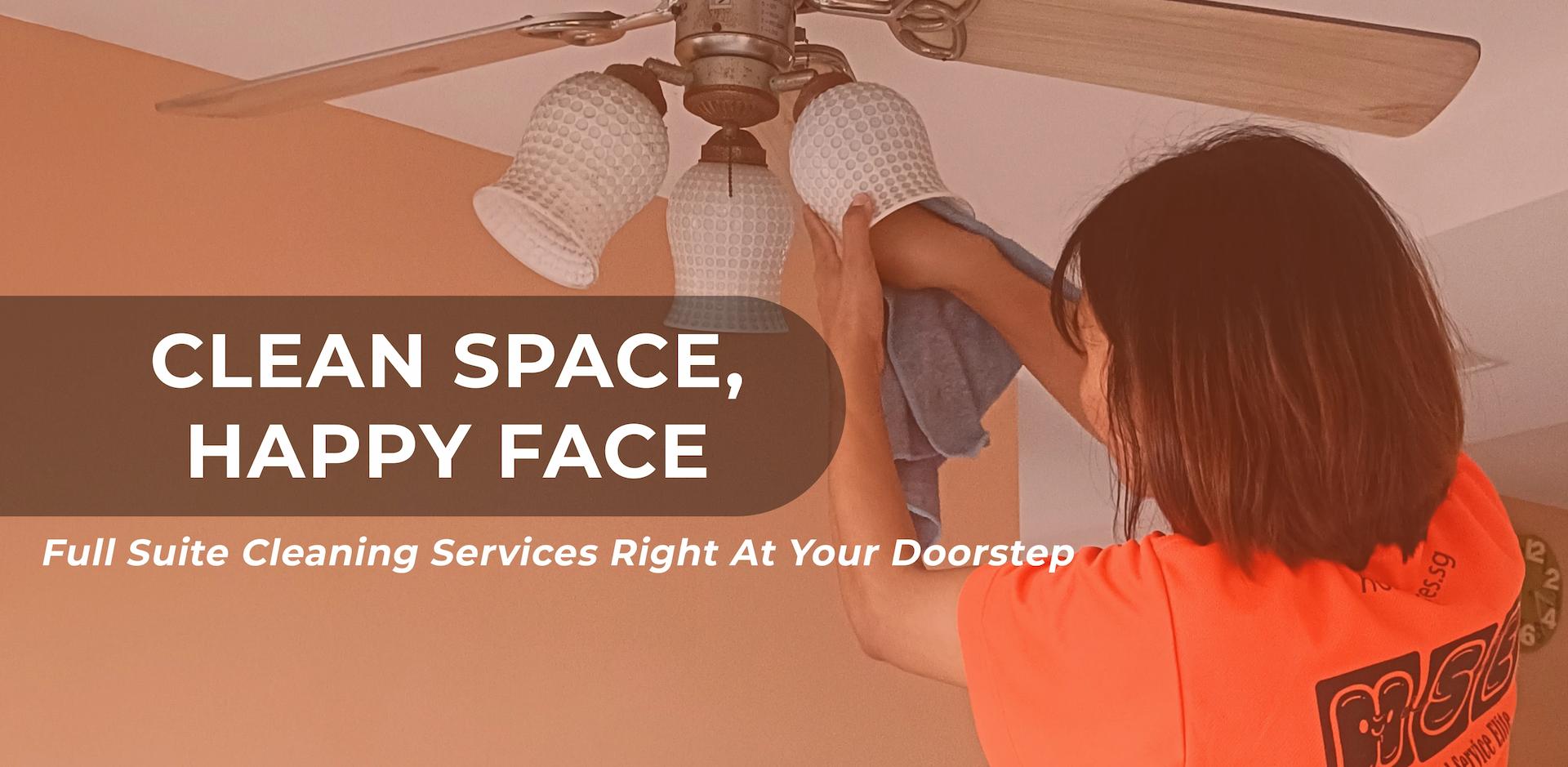 Happy family smiling after professional home cleaning in Singapore